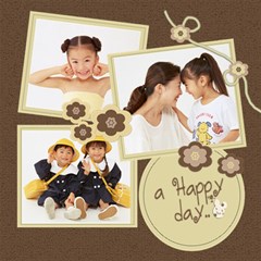 6 Preppy Choco 8x8 Scrapbook Pages
