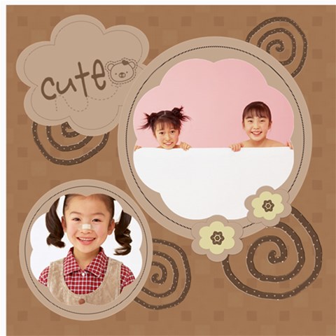 6 Preppy Choco 8x8 Scrapbook Pages By Happylemon 8 x8  Scrapbook Page - 2