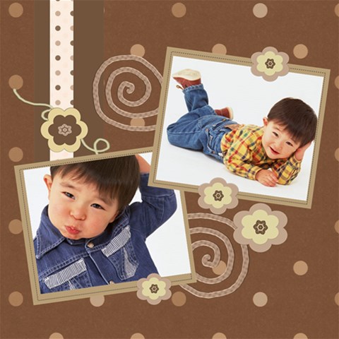 6 Preppy Choco 8x8 Scrapbook Pages By Happylemon 8 x8  Scrapbook Page - 6