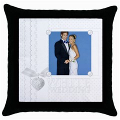 white wedding (5 styles) - Throw Pillow Case (Black) white wedding (5 styles) - Throw Pillow Case (Black)