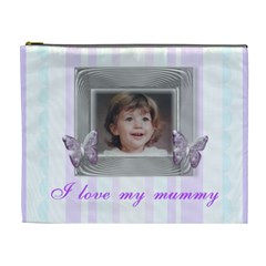 Mommys Angel stripe cosmetic bag - Cosmetic Bag (XL)