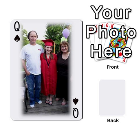 Queen Grandpa Family Cards By Ashley Front - SpadeQ