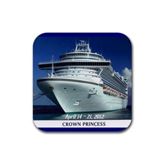 Crown Princess coaster - Rubber Coaster (Square)