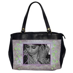 Purple Heart Demure Oversized Office bag - Oversize Office Handbag (2 Sides)