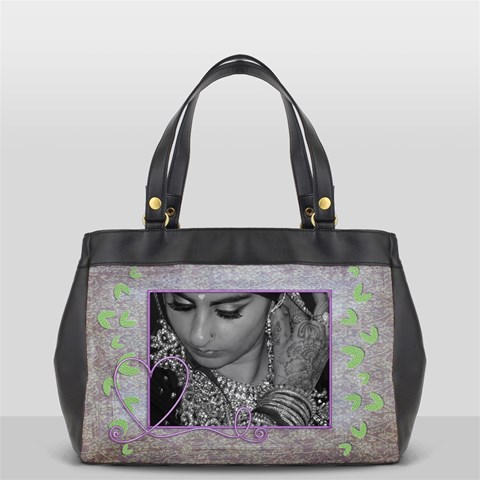 Purple Heart Demure Oversized Office Bag By Catvinnat Back