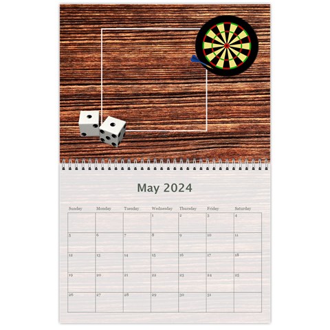 Man Cave 12 Month Calendar By Lil May 2024