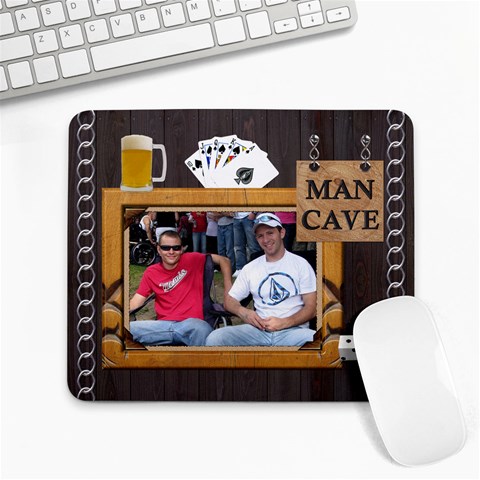 Man Cave Large Mousepad By Lil Front