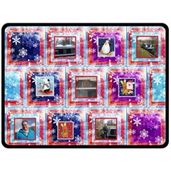 Frosty Fun Extra Large Christmas Fleece Blanket - Fleece Blanket (Large)