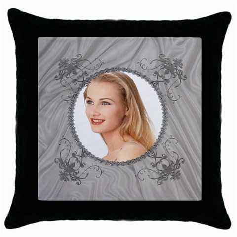 Black Elegance Throw Pillow Case By Happylemon Front