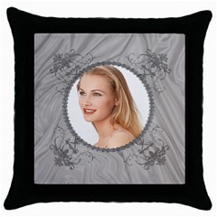 Black Elegance Throw Pillow Case - Throw Pillow Case (Black)