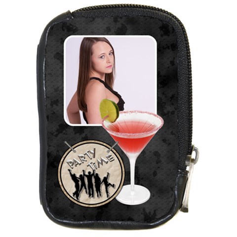 Party Time Compact Camera Leather Case By Lil Front