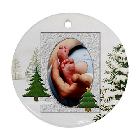 Christmas Tree Round Ornament (2 Sides) By Lil Back