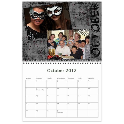Guilliams Family Calander 2012 By Alexis Oct 2012