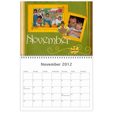 Guilliams Family Calander 2012 By Alexis Nov 2012