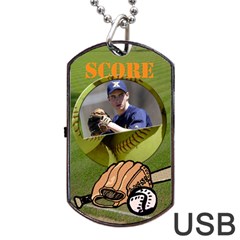 Baseball USB one side - Dog Tag USB Flash (One Side)