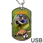 Baseball USB one side - Dog Tag USB Flash (One Side)