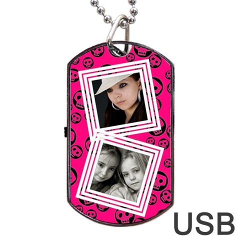 Pretty Skull Usb One Side By Carmensita Front