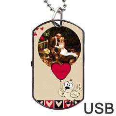 Love  usb 2 sides - Dog Tag USB Flash (Two Sides)