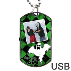 Ghost USB one side - Dog Tag USB Flash (One Side)