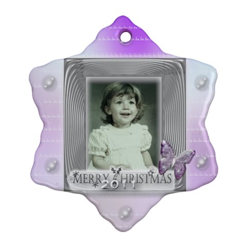 Purple Butterfly Bubble Christmas Tree Ornament By Claire Mcallen Back