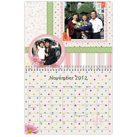 2012 Calendar By Yijie Li Nov 2012