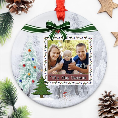 Tis The Season Round Ornament (2 Sided) By Lil Back