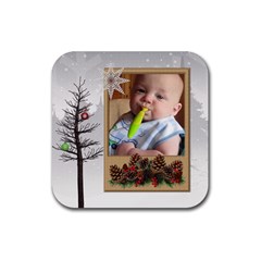 Christmas Time Square Rubber Coaster - Rubber Coaster (Square) Christmas Time Square Rubber Coaster - Rubber Coaster (Square)