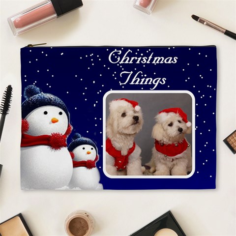 Christmas Things Cosmetic (xl) Bag 3 By Deborah Front