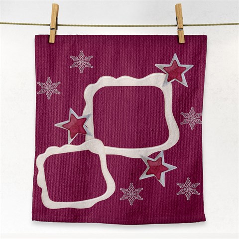 Purple Face Towel By Elena Petrova Front