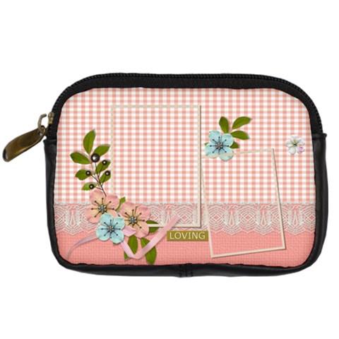 Digital Camera Leather Case: Loving By Jennyl Front