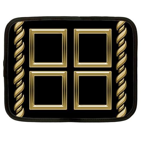Black And Gold Netbook Case By Deborah Front