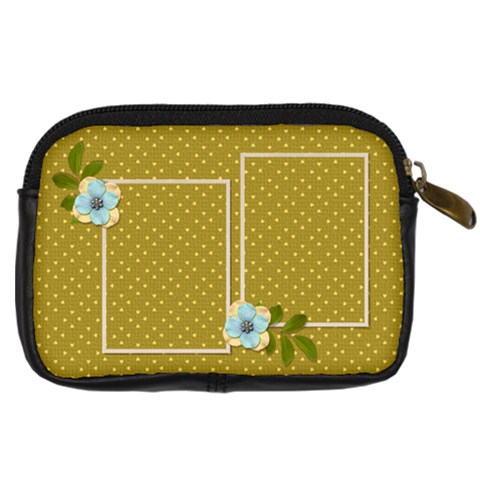 Digital Camera Leather Case: Polka By Jennyl Back