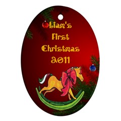 liams first christmas - Ornament (Oval)