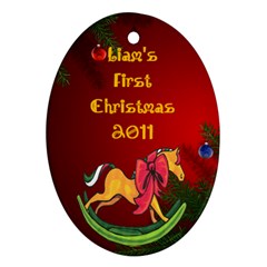 liams first christmas - Ornament (Oval)