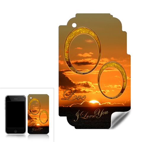 Love Golden Sunset Apple 3g Skin By Ellan Front