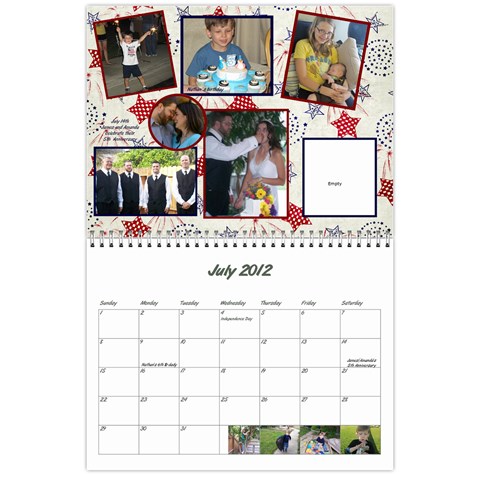 2012 Calendar By Linda Jul 2012