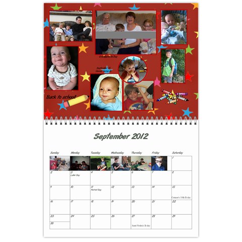 2012 Calendar By Linda Sep 2012