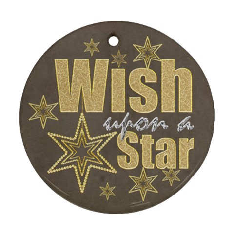 Wish Upon A Star Double Sided Round Ornament By Catvinnat Front