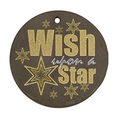 Wish Upon a Star double sided Round Ornament - Round Ornament (Two Sides)
