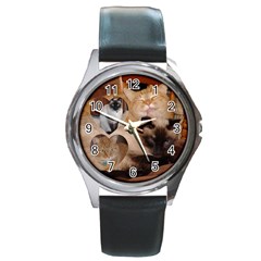 Kitty Watch - Round Metal Watch