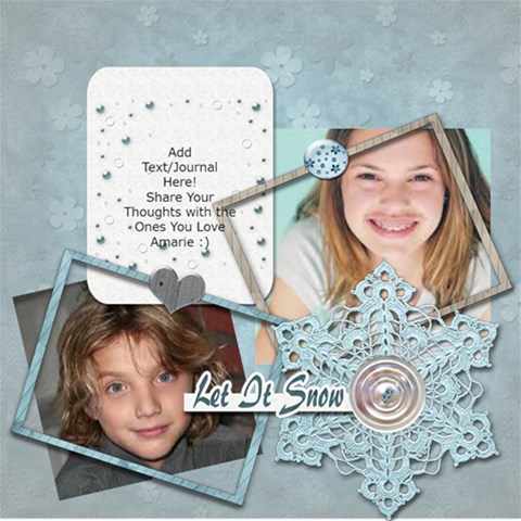 Frost Bitten Scrap Book Pages By Amarie 12 x12  Scrapbook Page - 7