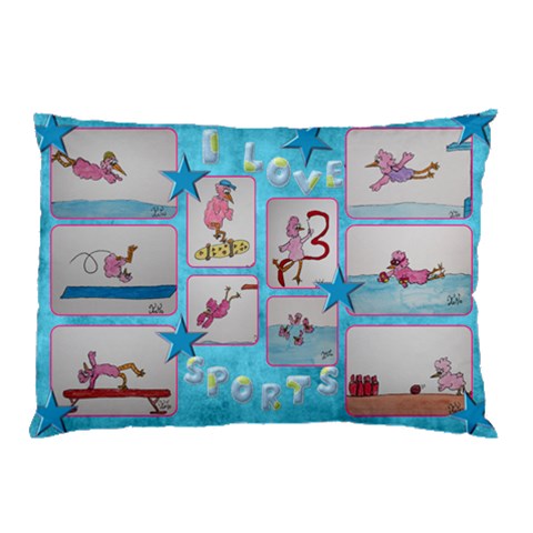 Blue Sports By Trine 26.62 x18.9  Pillow Case