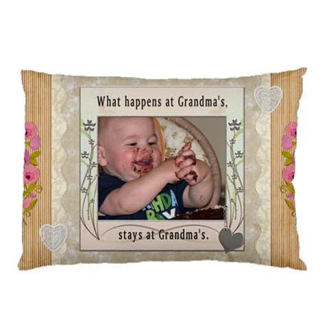 Grandmas Pretty Pillow Case By Lil 26.62 x18.9  Pillow Case