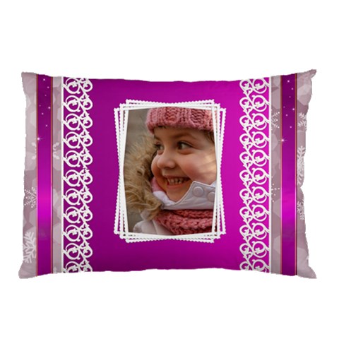 Lace Pink Pillow Case By Deborah 26.62 x18.9  Pillow Case