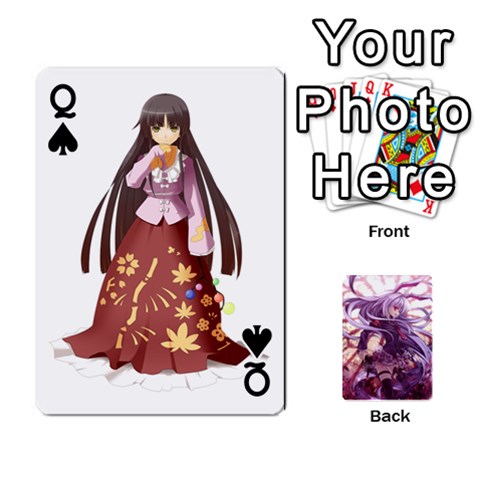 Queen Touhou Playing Card Deck Reisen Back By K Kaze Front - SpadeQ