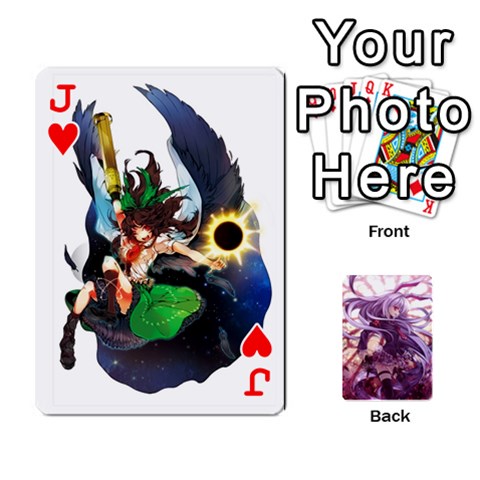 Jack Touhou Playing Card Deck Reisen Back By K Kaze Front - HeartJ