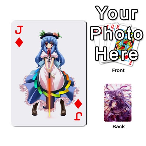 Jack Touhou Playing Card Deck Reisen Back By K Kaze Front - DiamondJ