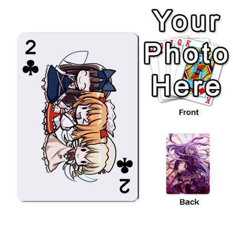 Touhou Playing Card Deck Reisen Back By K Kaze Front - Club2