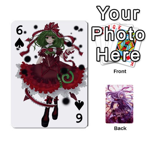Touhou Playing Card Deck Reisen Back By K Kaze Front - Spade6