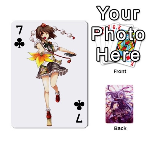 Touhou Playing Card Deck Reisen Back By K Kaze Front - Club7